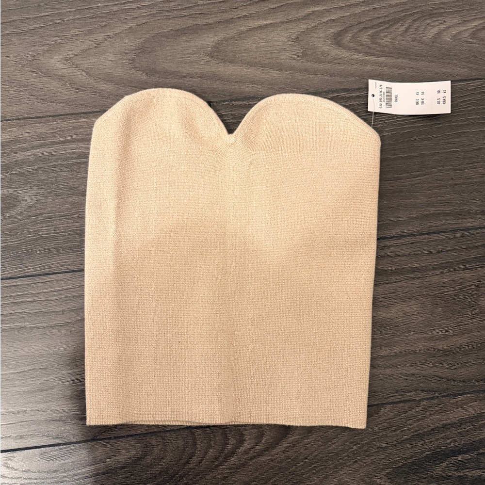 NEW W/ TAGS Abercrombie & Fitch Strapless Tan/Beige Sweetheart Top
